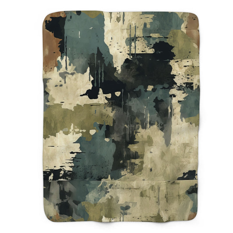 Mélange Camo - couverture de qualité supérieure 1 pièce, Lit simple