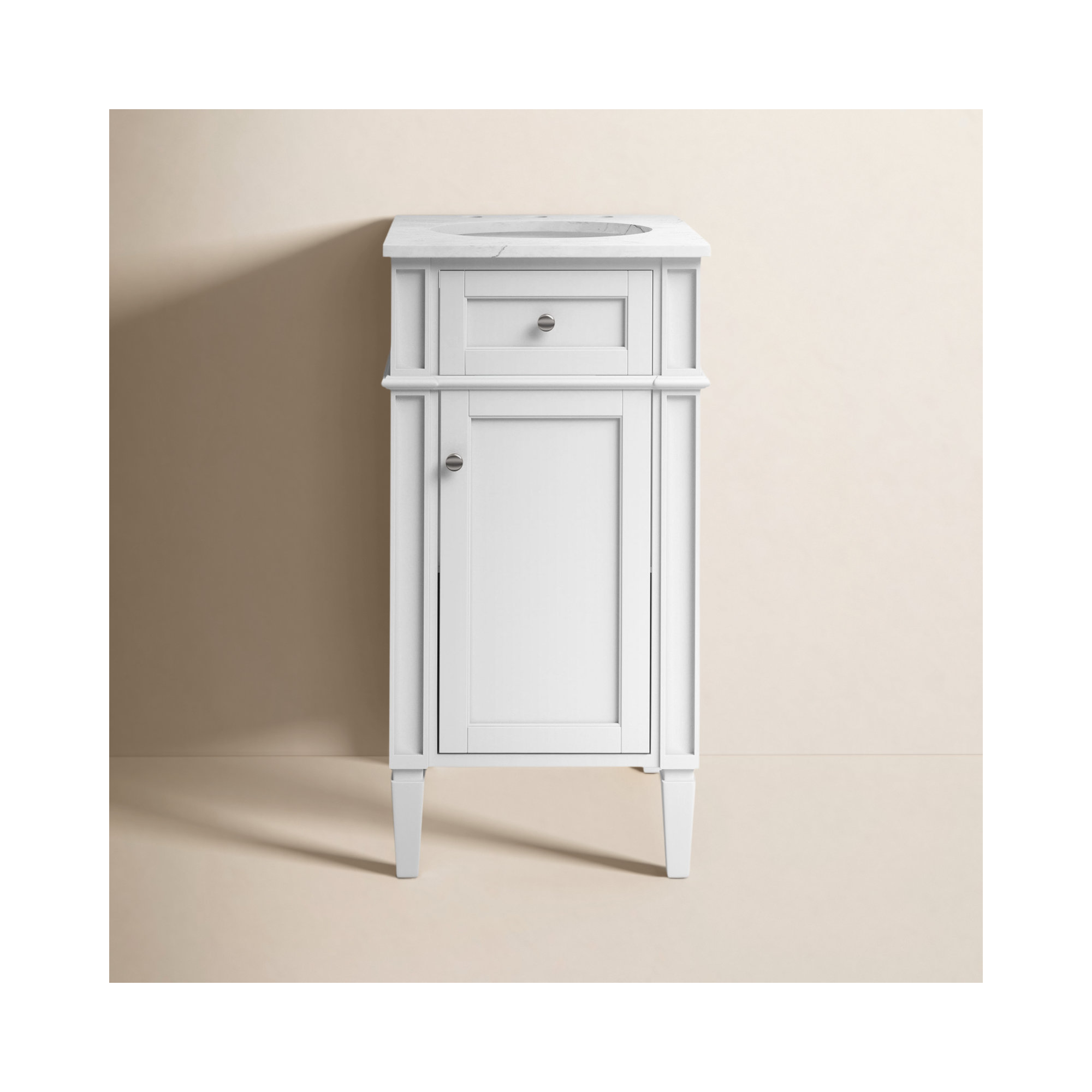 Rivers 18'' Single Bathroom Vanity, White