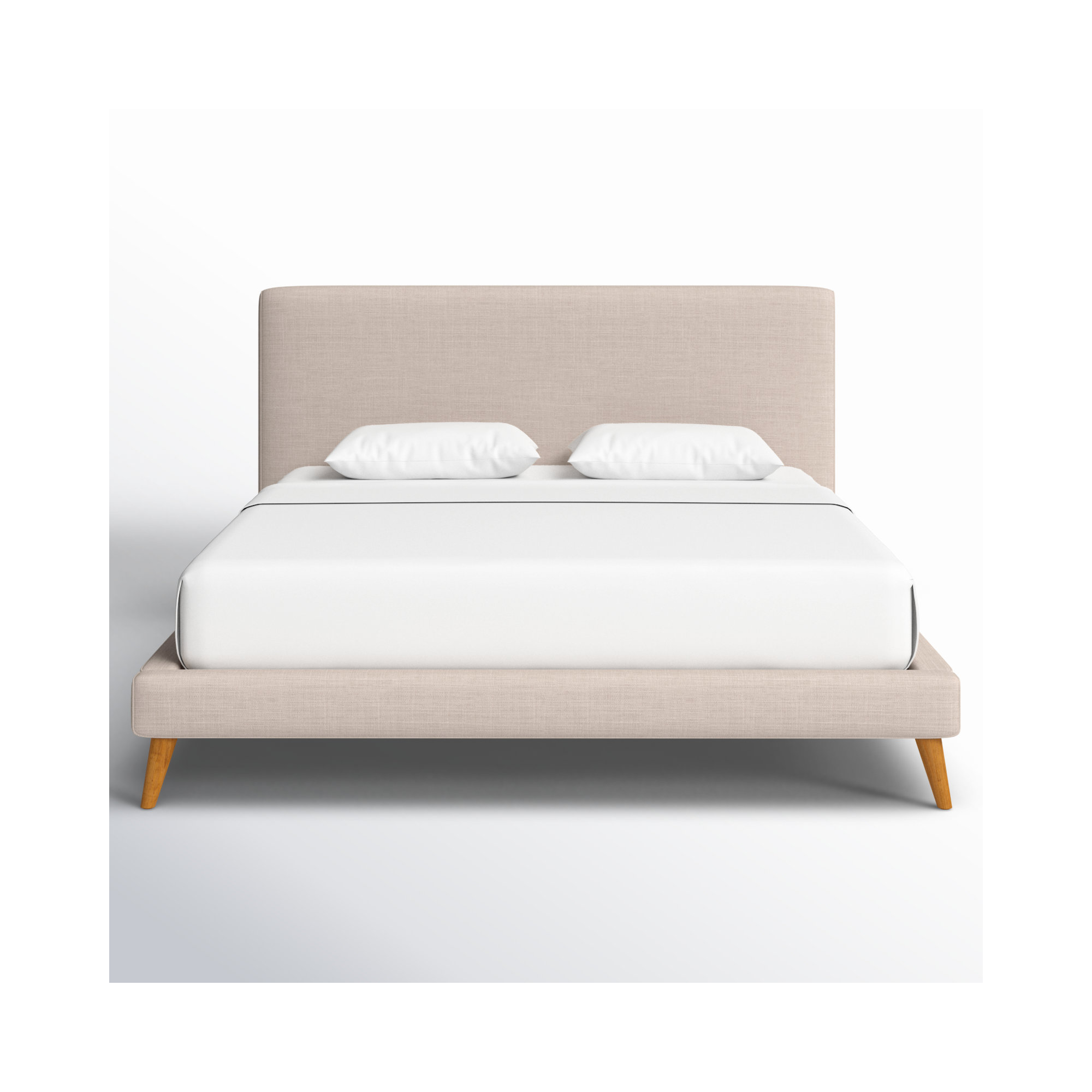 Williams Upholstered Bed, Beige Linen, California King