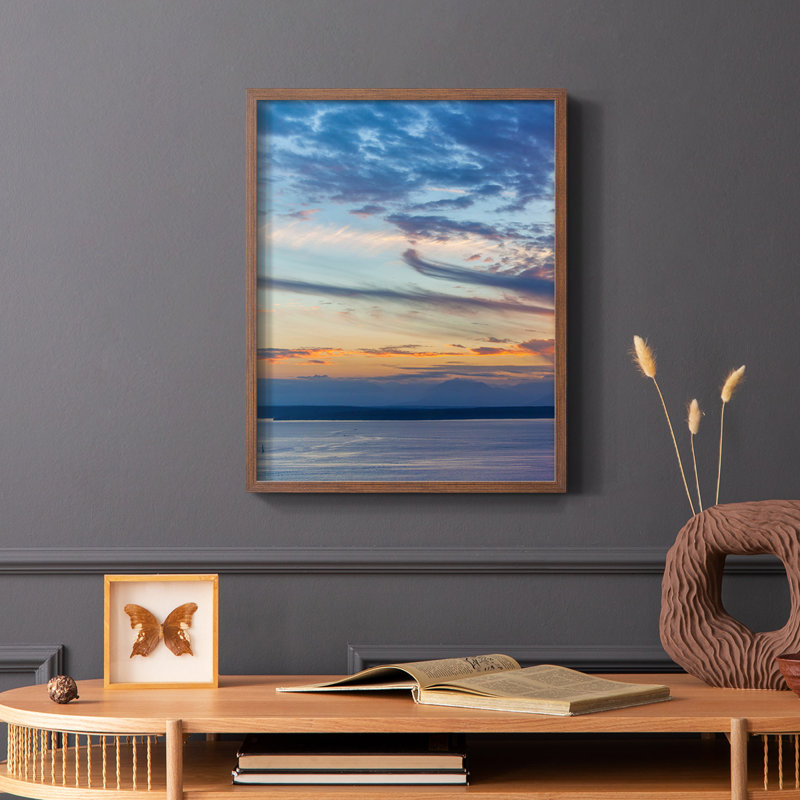 «Cloud Variations», reproduction encadrée - bois massif, H 14 po x l 11 po, Brun