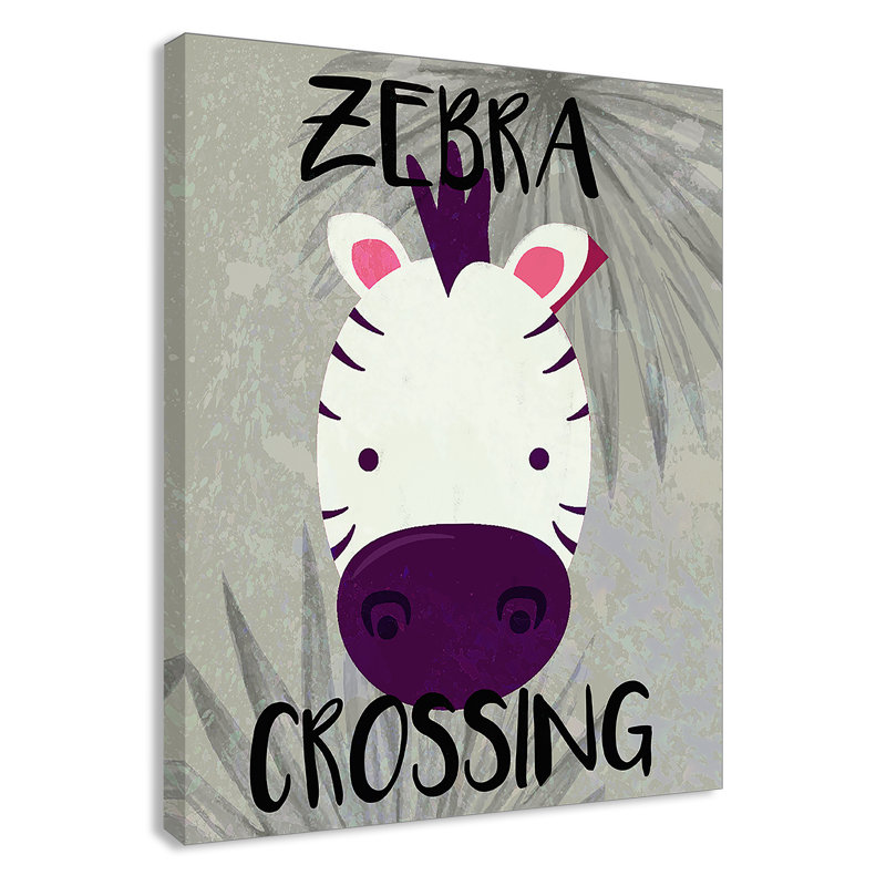 Impression sur papier Zebra Crossing, H 36 po x l 24 po x P 1,5 po, Canevas