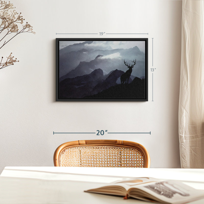 Animal «Elk Summit Wall Art», H 13 po x l 19 po