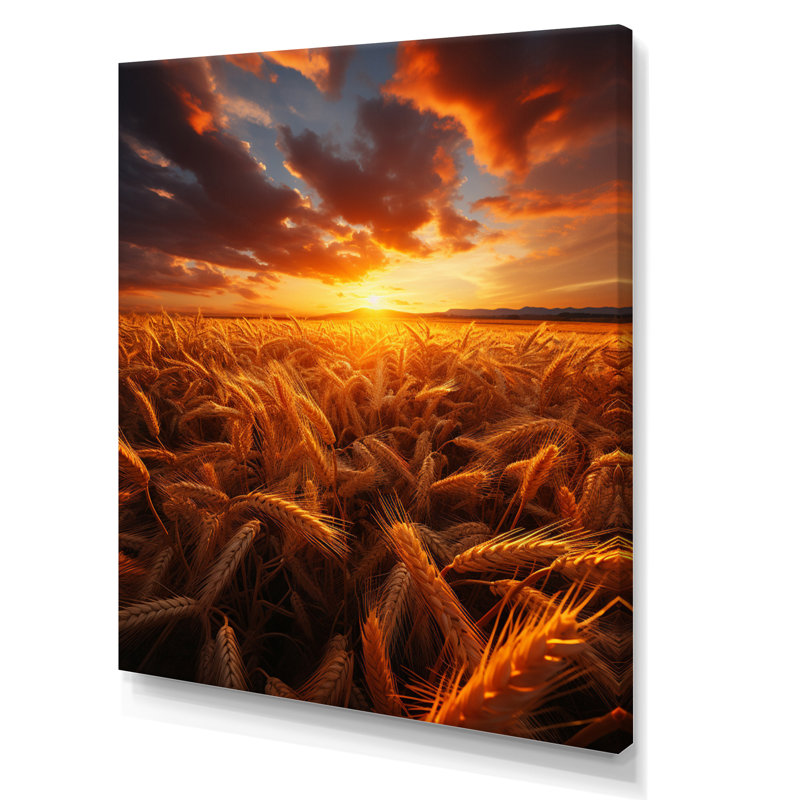 Benica Golden Fields A Envoûtant sur impression sur toile, H 40 po x l 30 po x P 1,5 po, Toile tendue