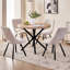 Ensemble de 4 chaises de salle à manger, chaise de cuisine rembourrée moderne Boucle pour salle à manger restaurant, découpe, beige-729107803-729107805