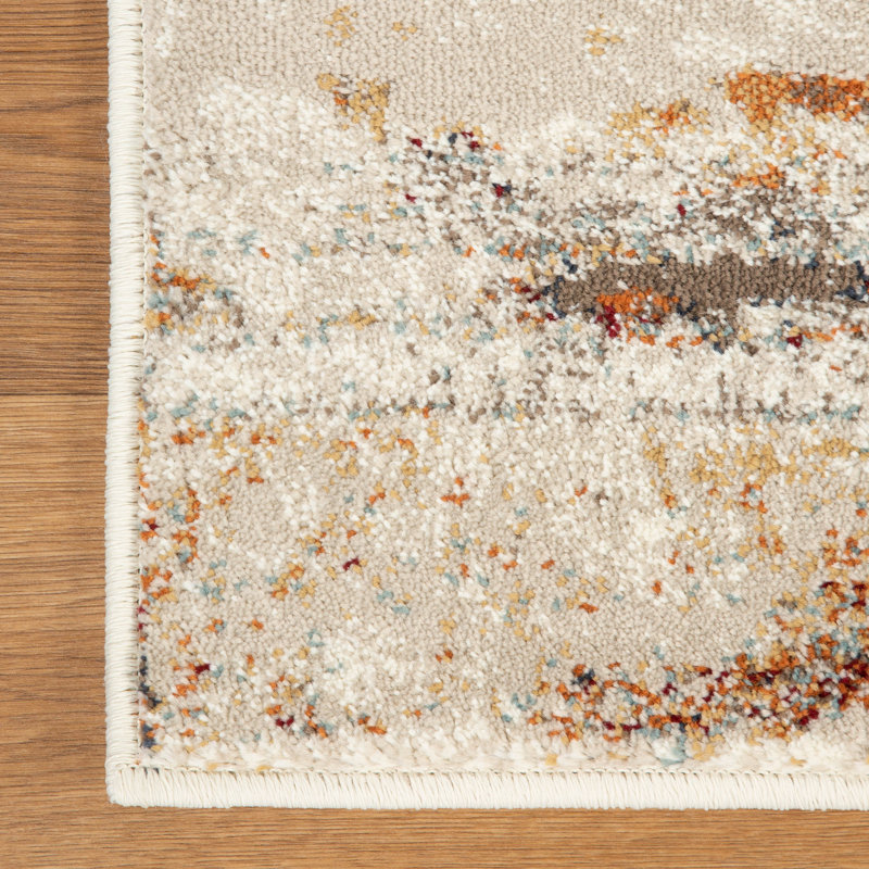 Tapis d'intérieur à rayures abstraites modernes, Tapis de couloir 2 pi 7 po x 8 pi