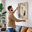 Crane Among Bamboo Japandi - Wrapped Canvas-1790450132-1790450137