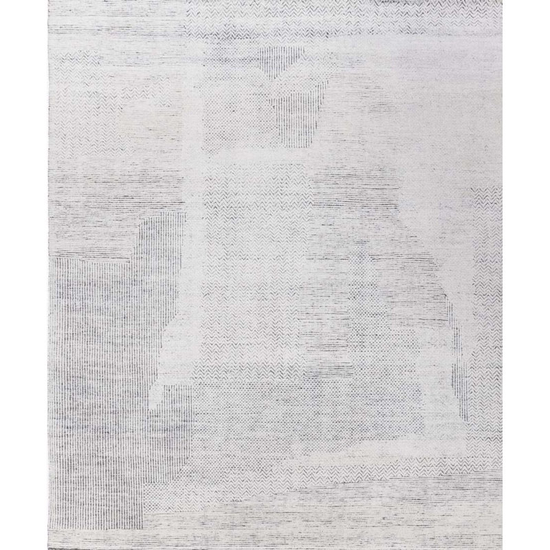 Contemporary One-of-a-Kind Rectangle 9'2" X 11'11" Hand Knotted Area Rug