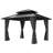 Double Roof Hardtop Metal Patio Gazebo with Curtains and Netting-110777381-110377480-110377479