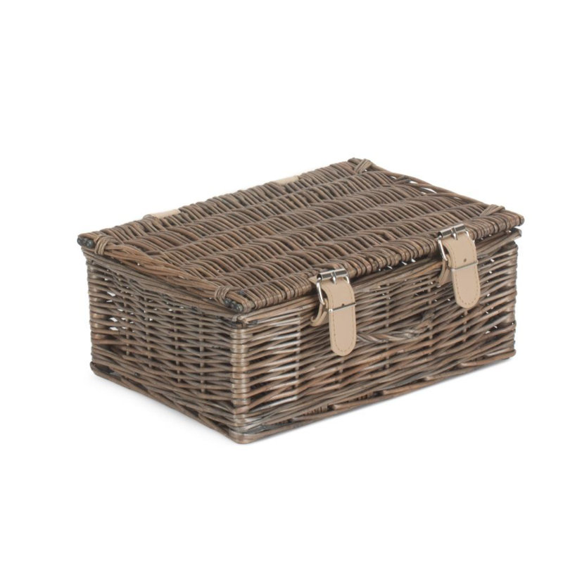 Bay Isle Home 25m Antique Wash Willow Handle Wicker Picnic Baske Wicker Decorative Basket