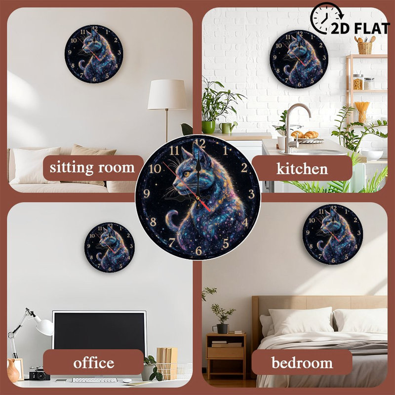 Horloge avec galaxie