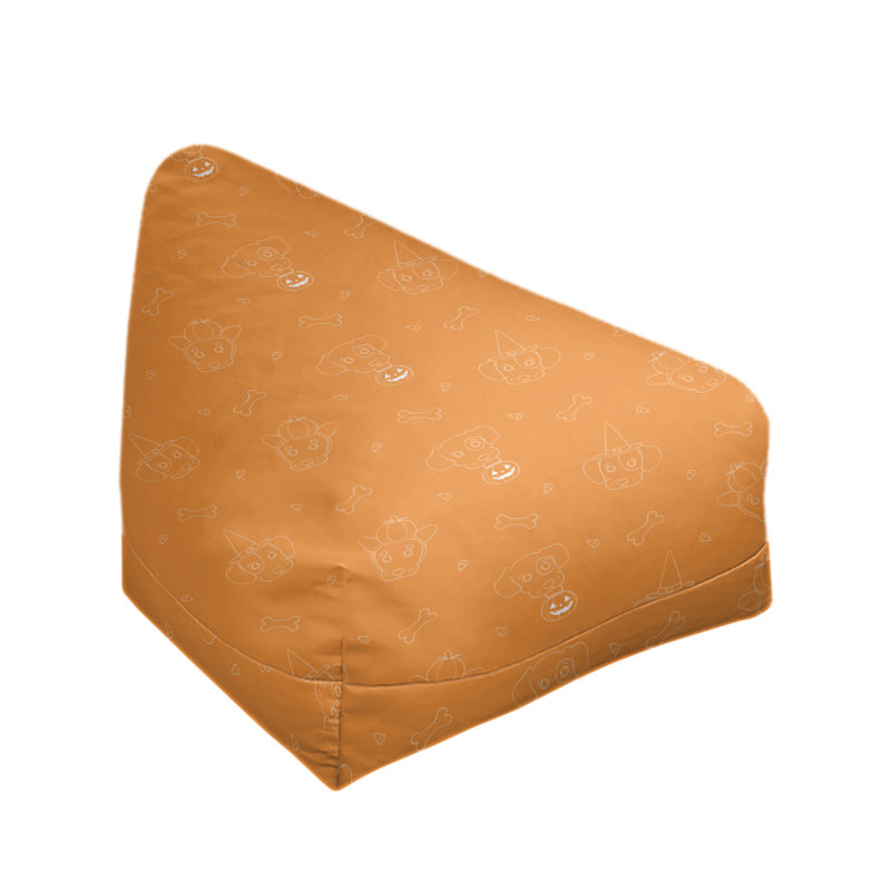 Bean Bag Chair & Lounger, Orange, 25" H x 27" W x 30" D
