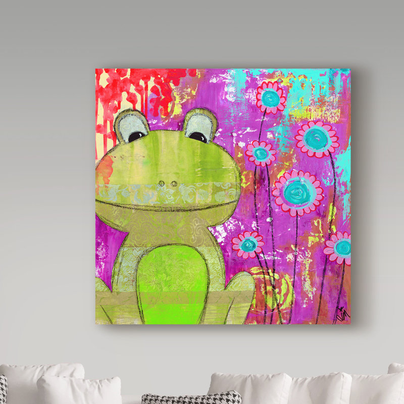 Art sur toile Huso «Whimsical Frog» Huso, H 18 po x l 18 po x P 2 po