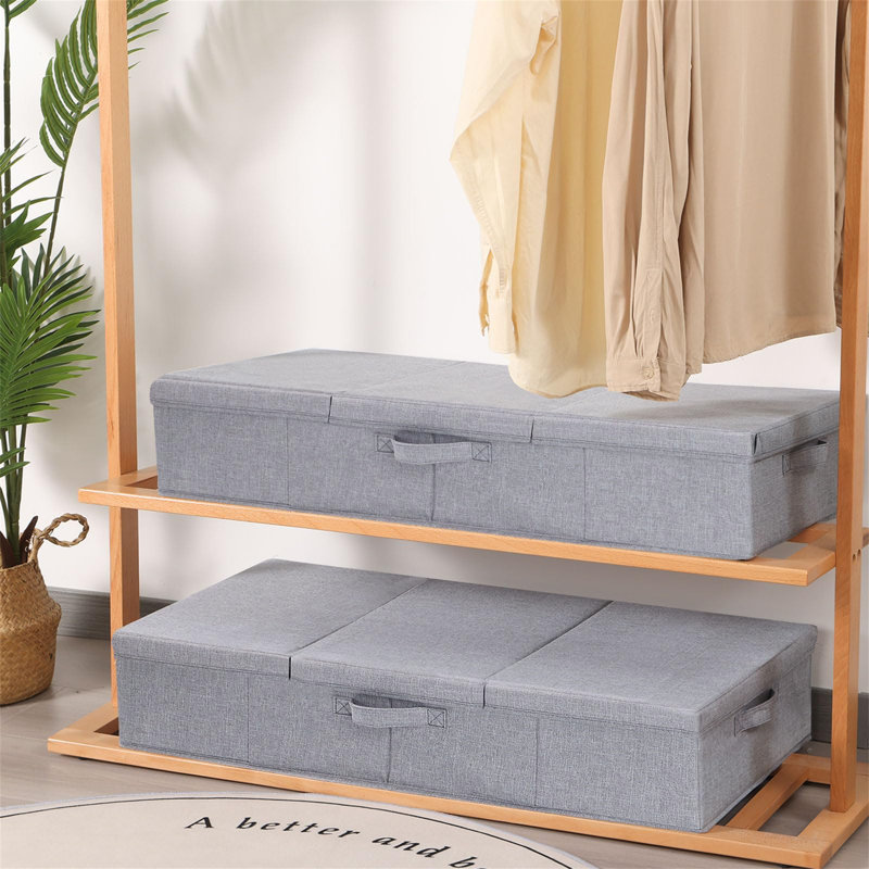 Ebern Designs Fabric Underbed Storage, Grey