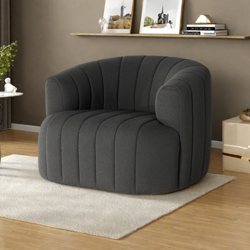 Chaise enveloppante rotative à 360 °, Gris
