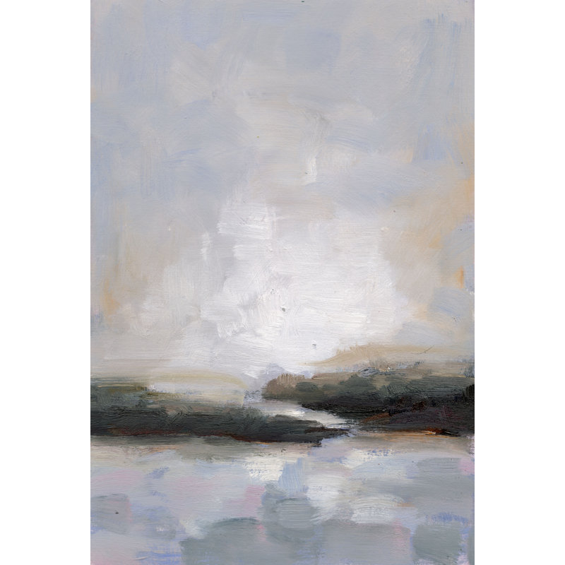 Painted Grey Abstract - Wrapped Canvas Print, 36" H x 24" W