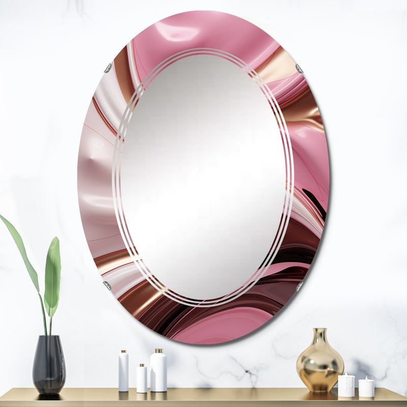 Parnita - Miroir mural moderne ovale, 36 po x 24 po