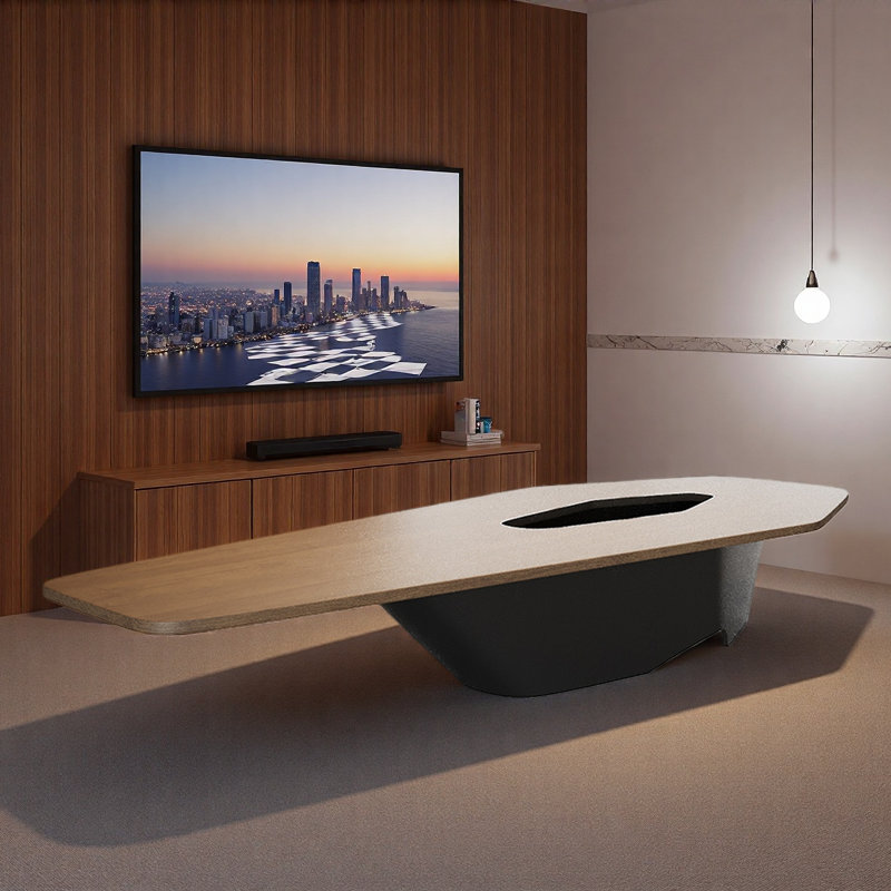 Table de conférence Minimalist Hexagonal, H 28,74 po x L 118,11 po x P 47,24 po
