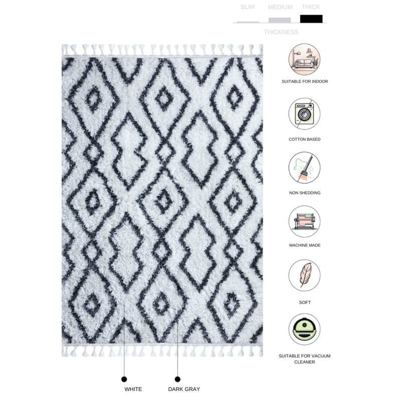 Stephannie Geometric Indoor Rug, Rectangle 5'3" x 7'7"