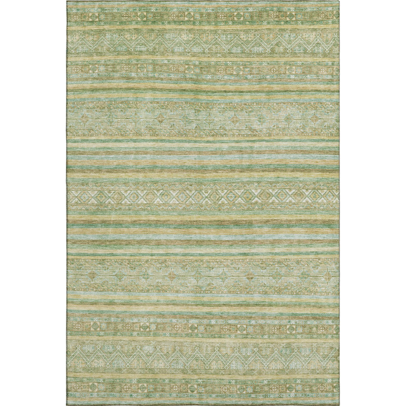 Premium Machine Washable Baford AMF1653 Stripes Rug, Rectangle 3' x 5'