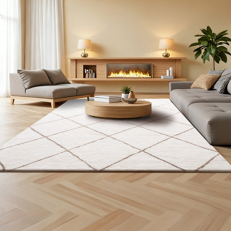 Tapis d'intérieur moelleux, tapis moelleux de 8 pi x 10 pi, tapis à poils longs avec poils longs, épais et durables
