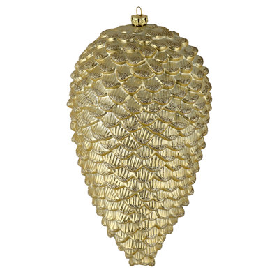 Ornement de Noël mat en forme de pomme de pin scintillante mat