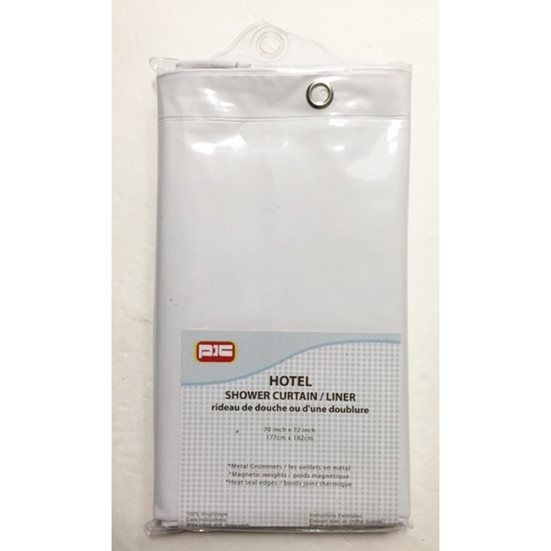 Doublure de douche en vinyle Deluxe, Blanc