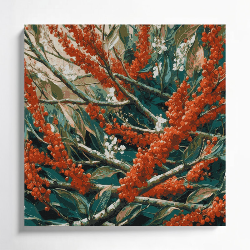 Art mural sur toile Botanical Rowan, H 12 po x l 12 po