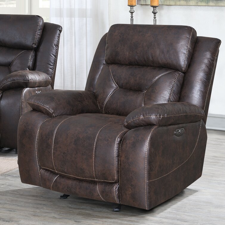 Aprill Faux Leather Power Recliner