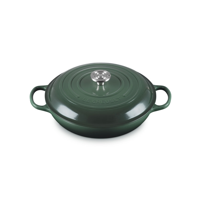 Le Creuset Enameled Cast Iron Signature Braiser 3.5Qt. - Artichaut Crucible Ss Knob, 3.5 quarts , Artichaut