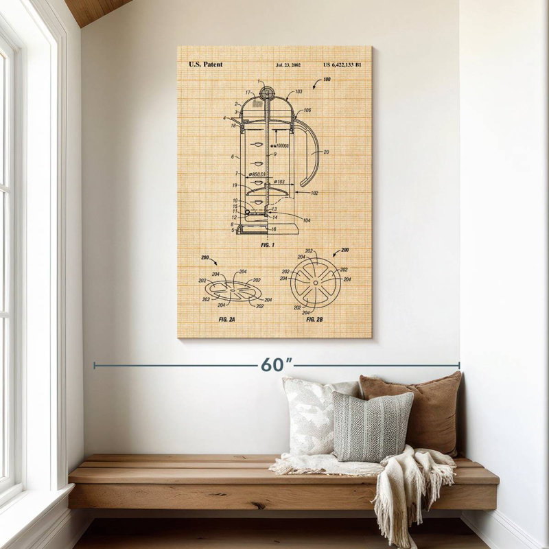 French Press Kynaat, 48" H x 32" W