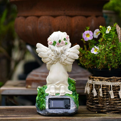 Ange, décoration de jardin, ange solaire, décorations de jardin, décorations d'extérieur pour patio, cadeau pour maman
