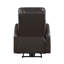 Fauteuil inclinable électrique 1 pièce brun en similicuir recouvert de tissu-1804681091