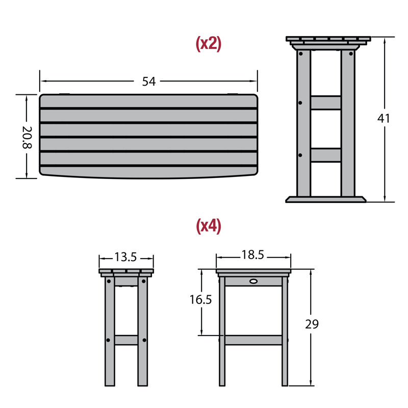 Arbnora Rectangular 4 - Person 54" Long Bar Height Dining Set, Coastal Teak