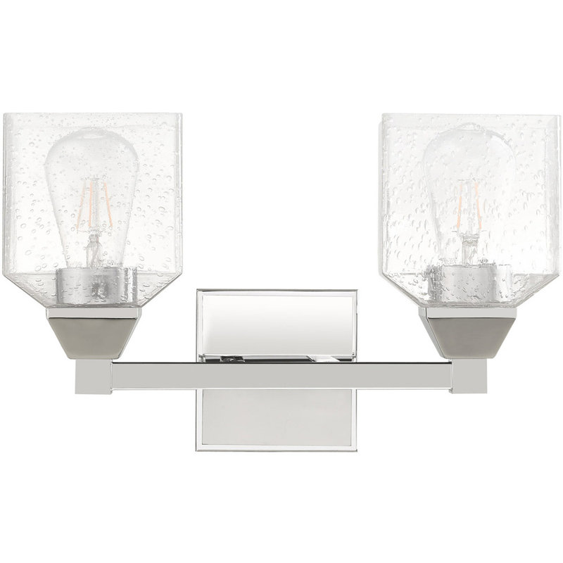 Éclairage pour meuble-lavabo à 2 lumières Bladyn, Chrome poli