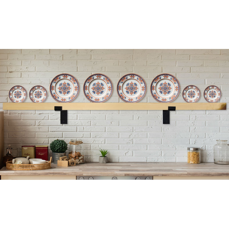 Rayne Plate Display Shelves, Natural, 72 x 3 x 2