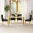 5-Piece Modern Glass Dining Table Set, 52.76" Rectangular Tempered Glass Top, Polished Irregular Round Tube Stainless Steel Legs, 4 Velvet Upholstered Stainless Steel Dining Chairs-1701753211-1701753212