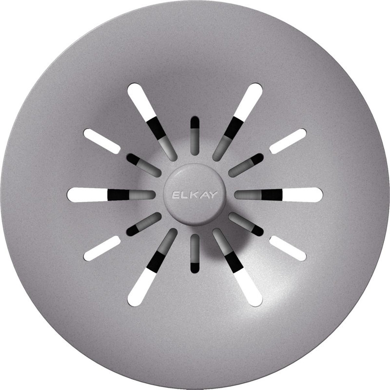 Perfect Removable Basket Strainer Kitchen Sink Drain, Greystone