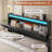 Bed Frames with Storage Headboard & 4 Drawers, LED Bed Frame with Charging Station, Upholstered Platform Bed,No Box Spring Needed-448931453-448390140