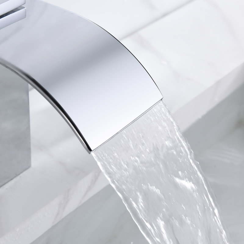 Robinet pour salle de bain à 3 trous Wterfall, Chrome