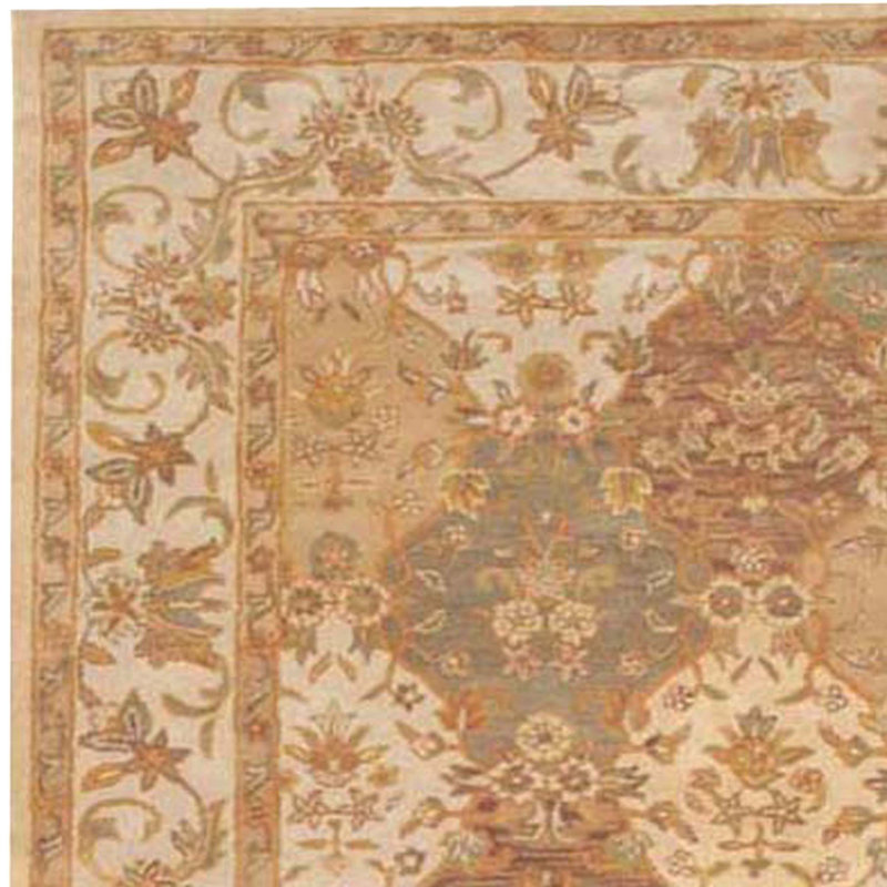 Tapis doré / bleu, 4' x 6'