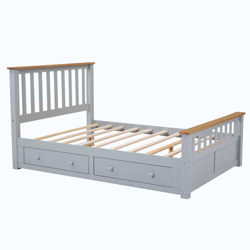 Leshunda Wood Platform Bed With Drawers