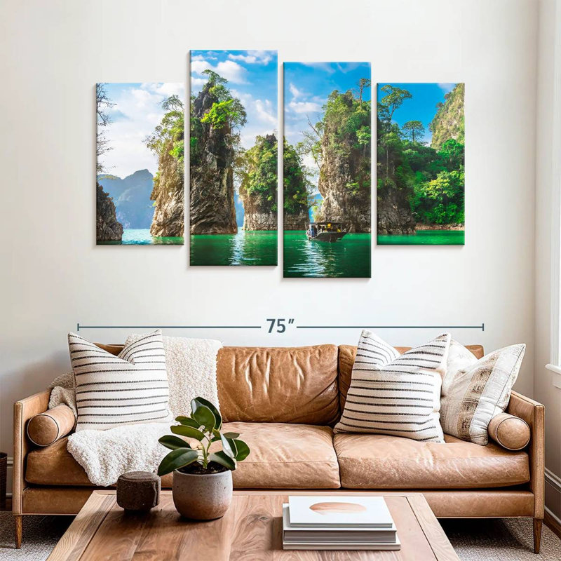 Scène du parc national Alvord Khao Sok, H 42 po x l 68 po