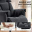 Fauteuil de direction en gris neutre avec dossier inclinable et repose-pieds pour bureau personnel