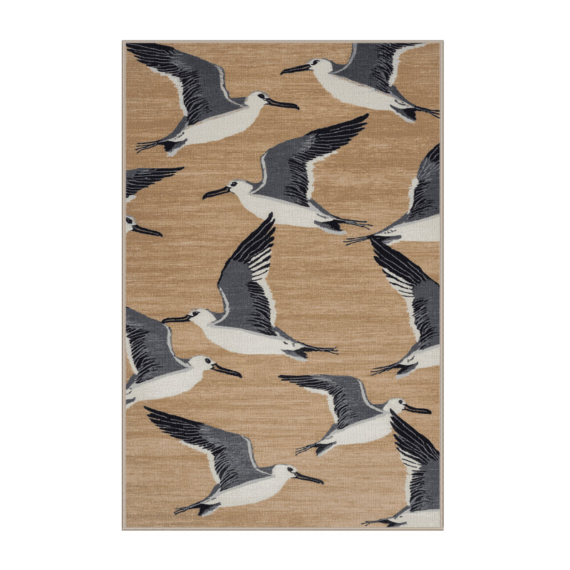  Tapis lavable Northern Fulmar Birds, Rectangle 5 pi x 7 pi