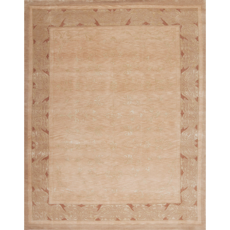 Presidential Handmade Silk and Wool Oriental Area Rug, Rectangle 8' x 10'