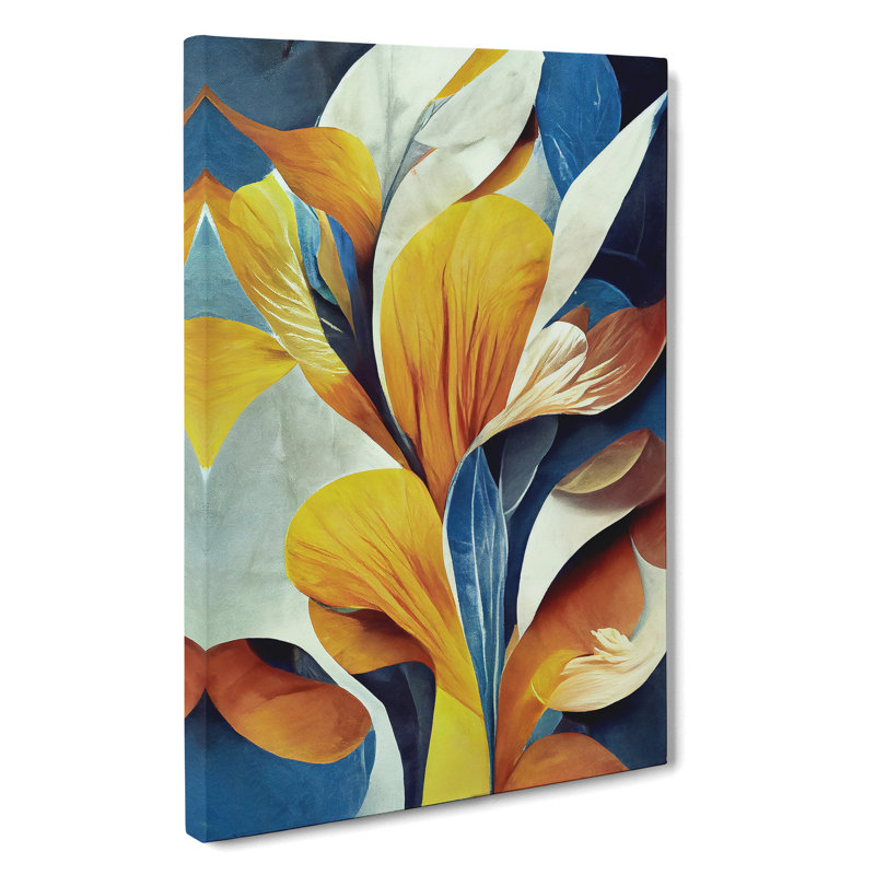 Beautiful Abstract Floral No.5 - Unframed - Wrapped Canvas, 50cm H x 35cm W x 3cm D