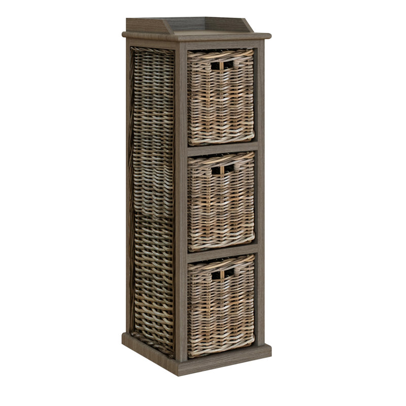 Aliyaha 39cm W Solid Wood Storage Rack