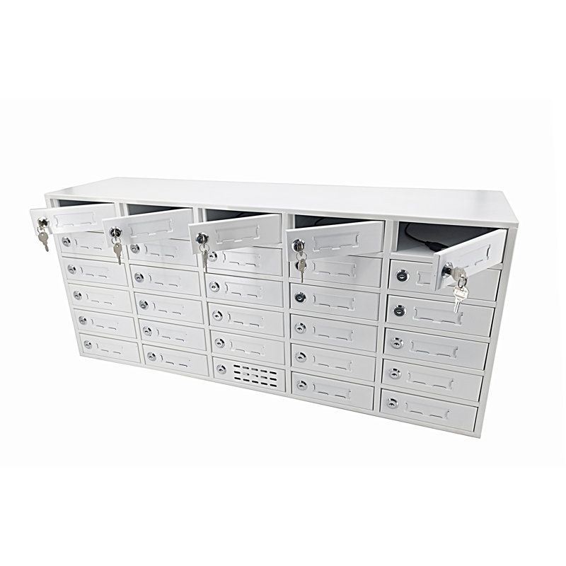 Fixtureisplays® 30 emplacements pour téléphone portable, téléphone intelligent, station de charge, casiers, boîte aux lettres, ports USB pour chaque emplacement 15252-USB