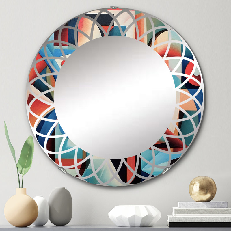 Miroir mural rond Farranalessary, 24 po x 24 po