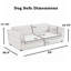 Canapé pour chien surélevé de 55 po, grand lit décoré de têtes de clou pour chiens de taille moyenne et grande, siège de 43 po-1863506000
